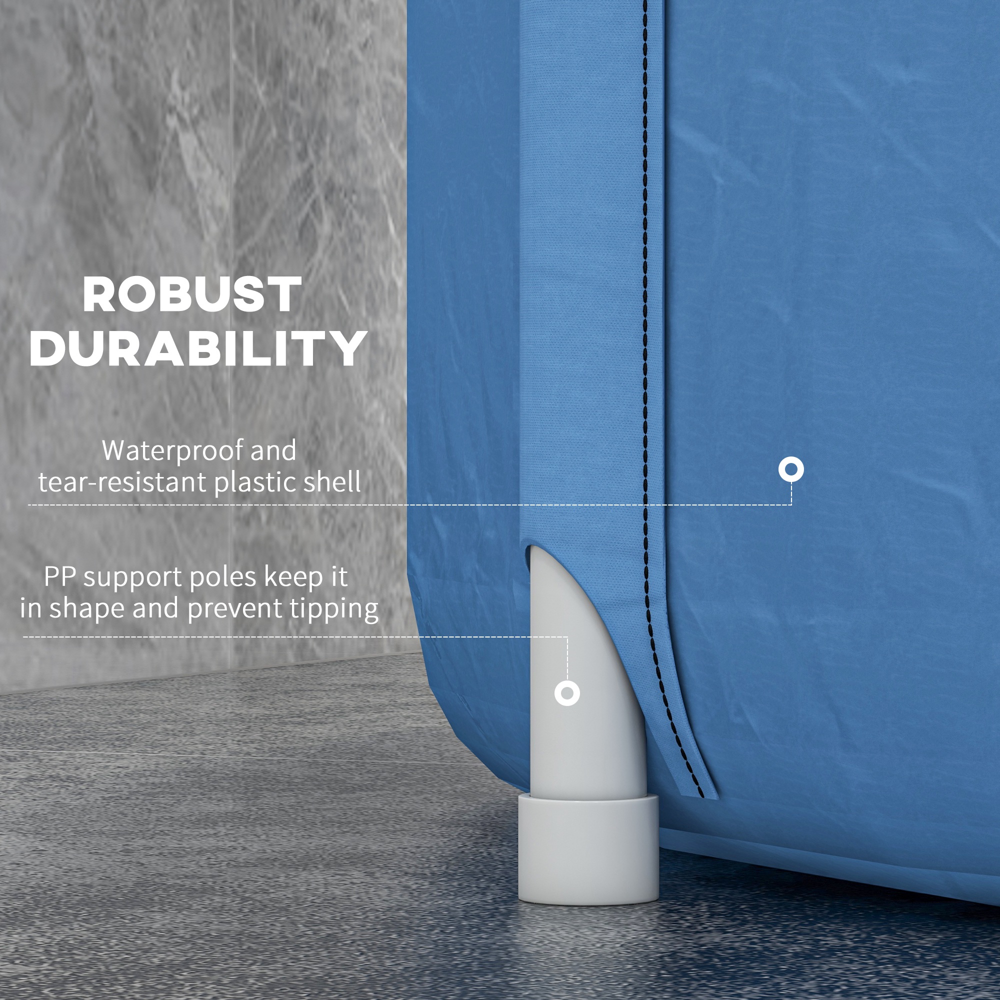 Outsunny Portable Ice Bath Tub, 100-Gallon Cold Plunge With Thermo Lid, view 3
