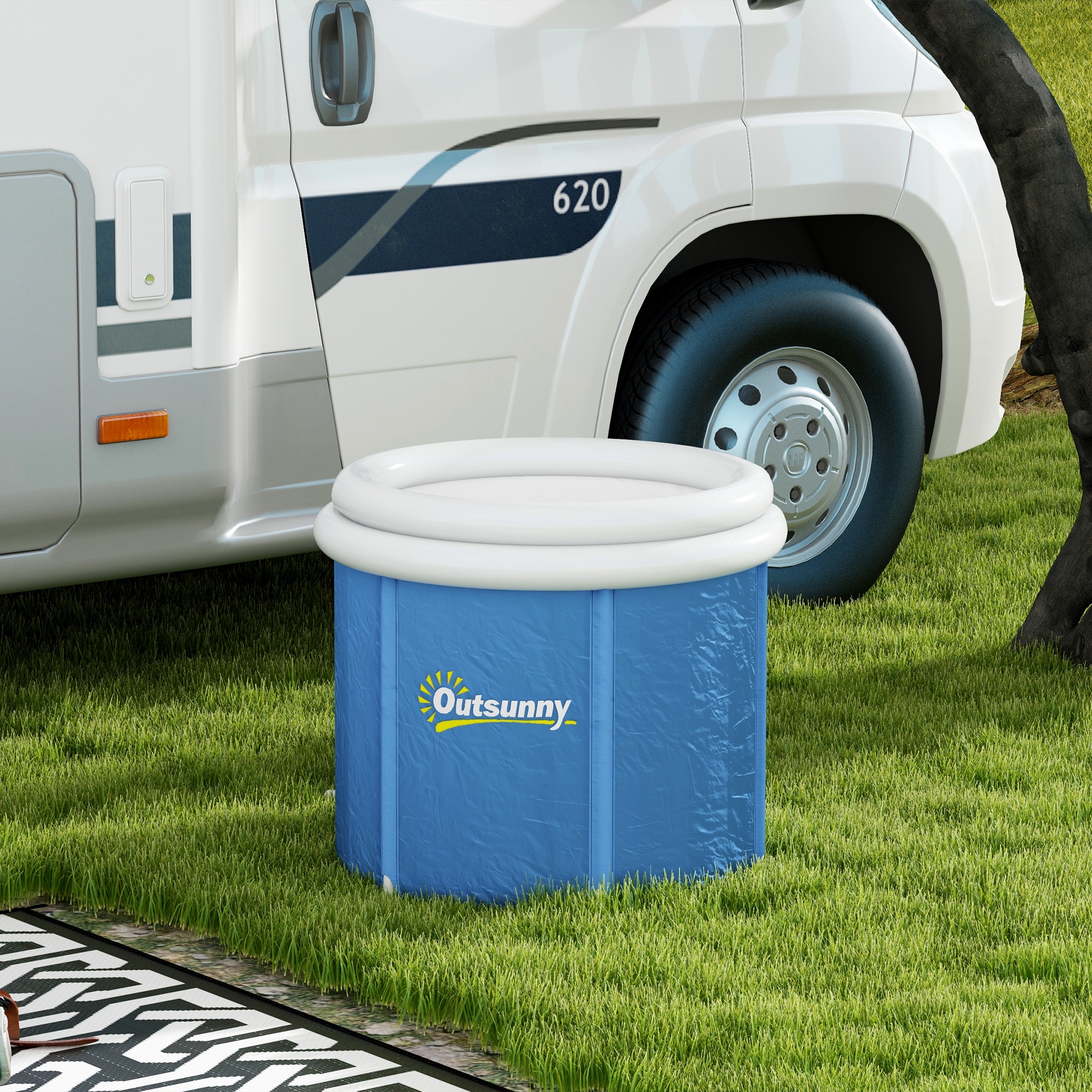 Outsunny Portable Ice Bath Tub, 100-Gallon Cold Plunge With Thermo Lid, view 6
