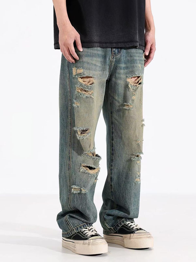 Men’s Non‑Stretch Cotton Straight‑Leg Pants – Crisp Fit, view 4