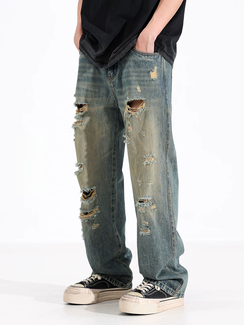 Men’s Non‑Stretch Cotton Straight‑Leg Pants – Crisp Fit