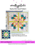 Woollypetals Starfy Mini Quilt Pattern in colorful star design