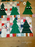 Woollypetals Enchanted Forest Quilt with patchwork and appliqué trees
