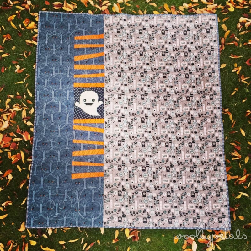 Woollypetals Pumpkin Quilt back