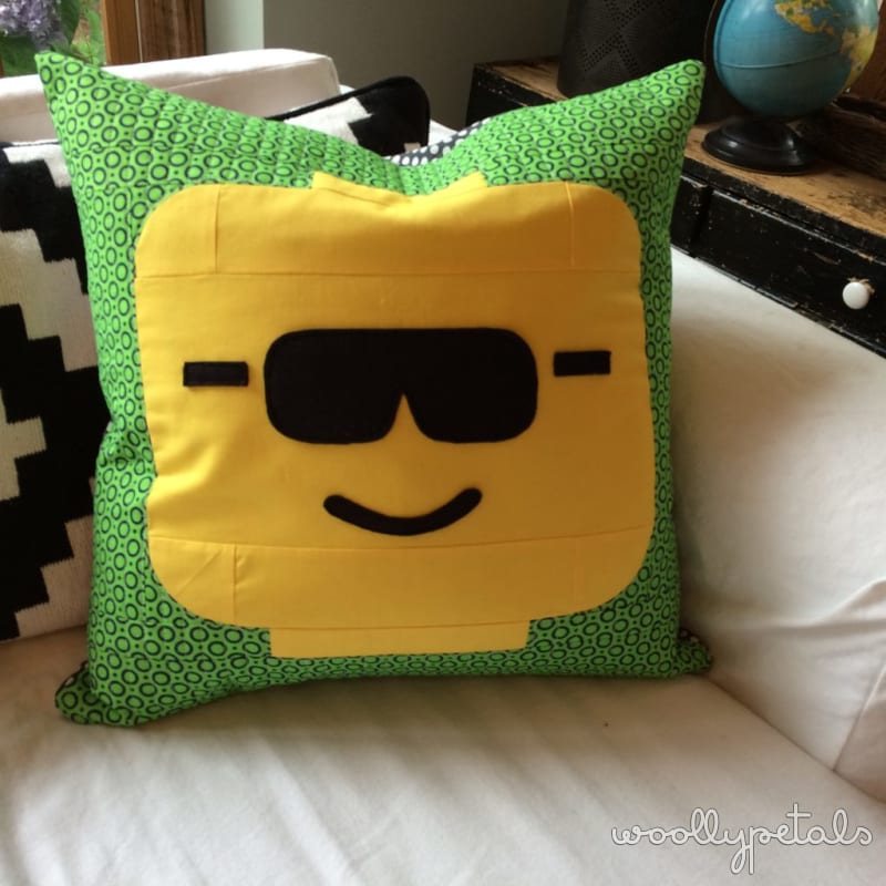 woollypetals block man pillow