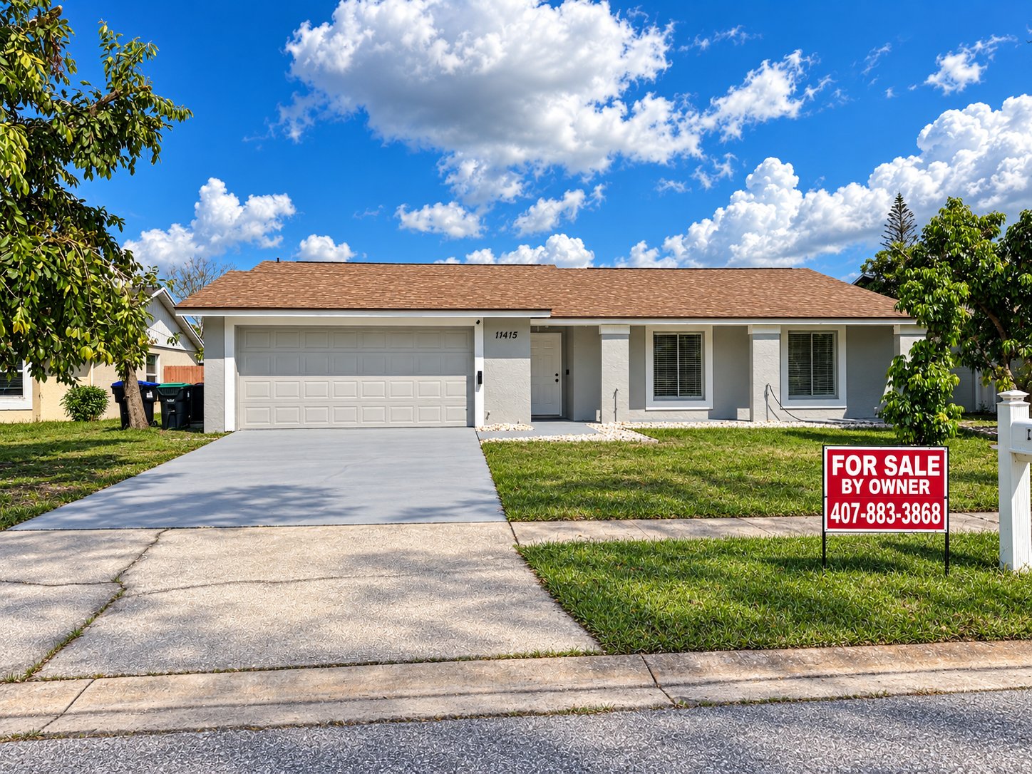 MOVE-IN READY 4-BEDROOM POOL HOME WITH BRAND NEW ROOF, FENCE, COMPLETE INTERIOR & EXTERIOR PAINT!!