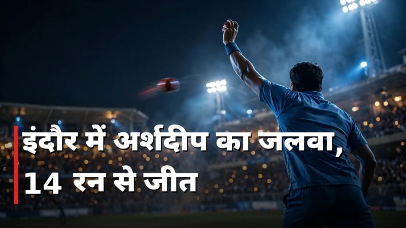 इंदौर में अर्शदीप का जलवा, वेस्टइंडीज़ 14 रन से हारी