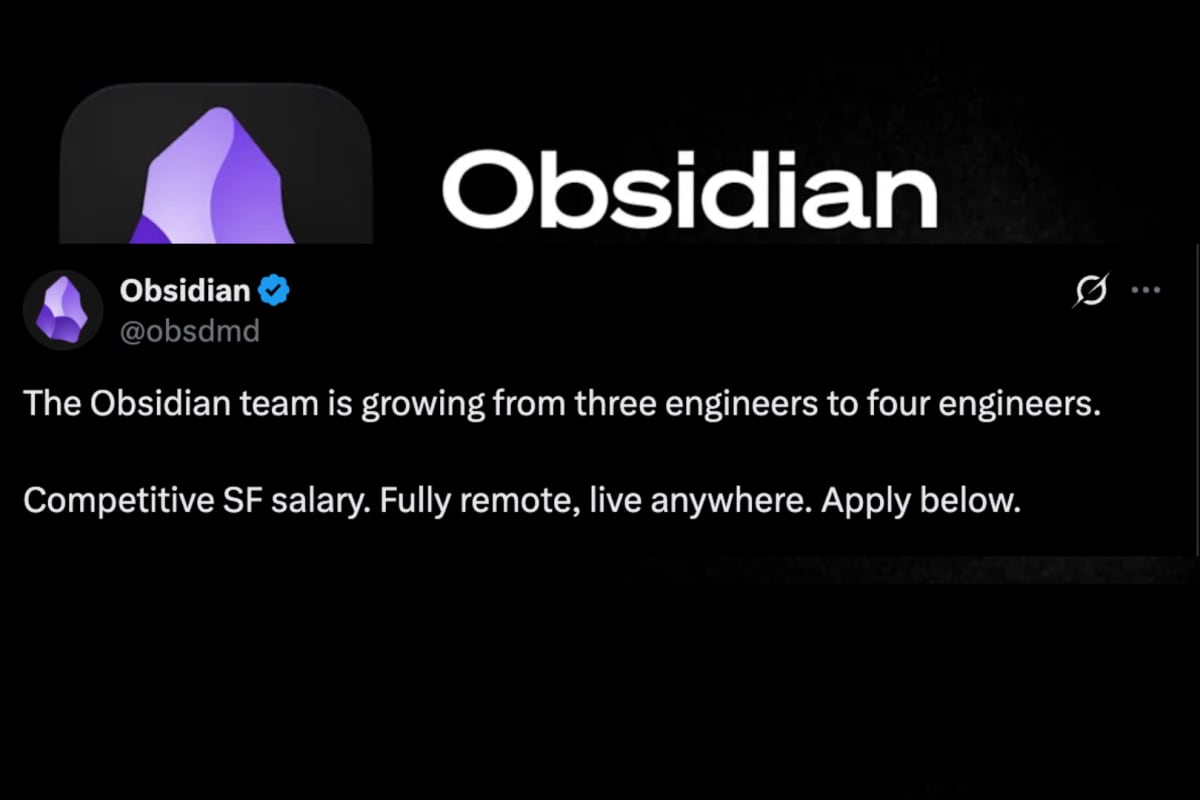 How Obsidian Built a $350M App With Just 3 Engineers