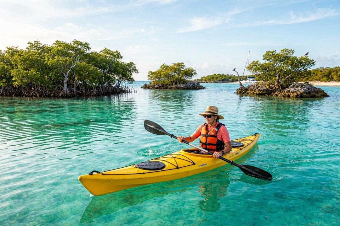 Kayaking in North Sound Marine Park