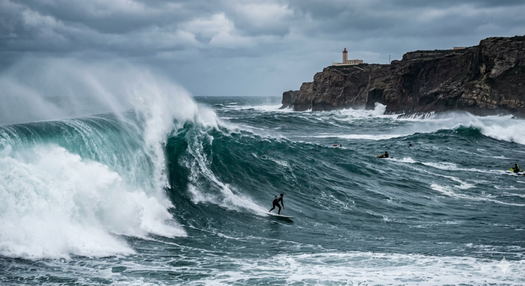 Surfing in Nazaré