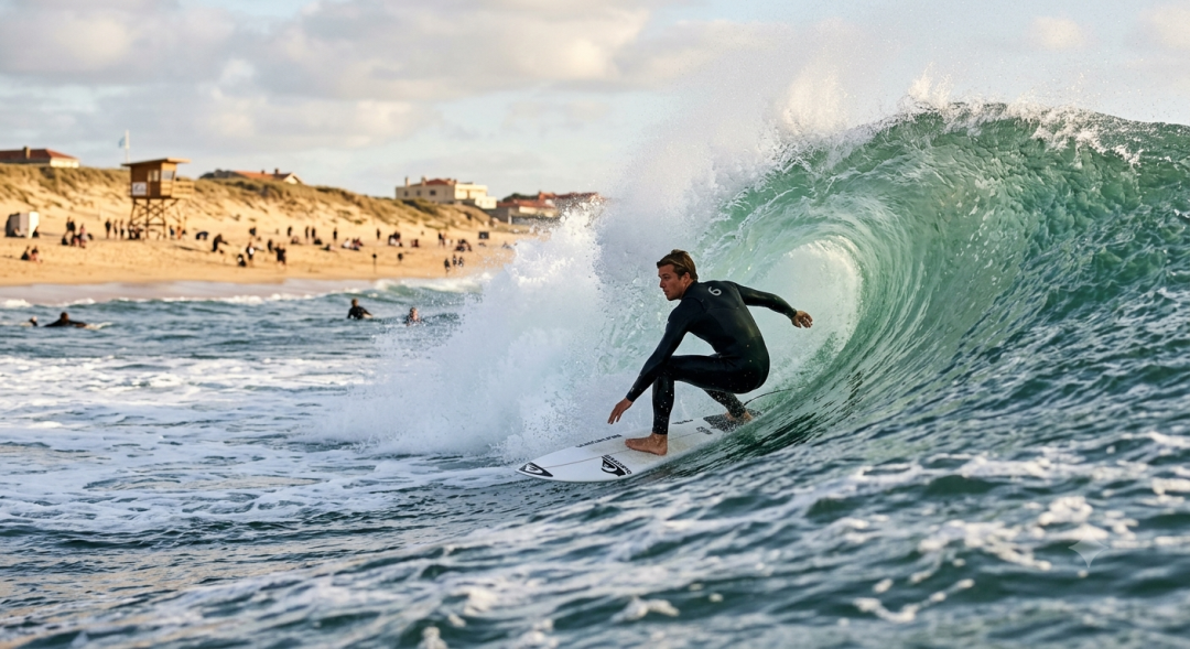 Surfing in Hossegor