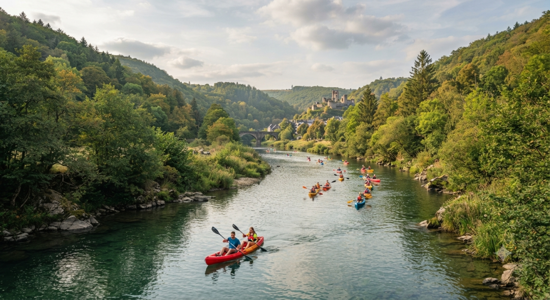 Kayaking on the Ourthe River