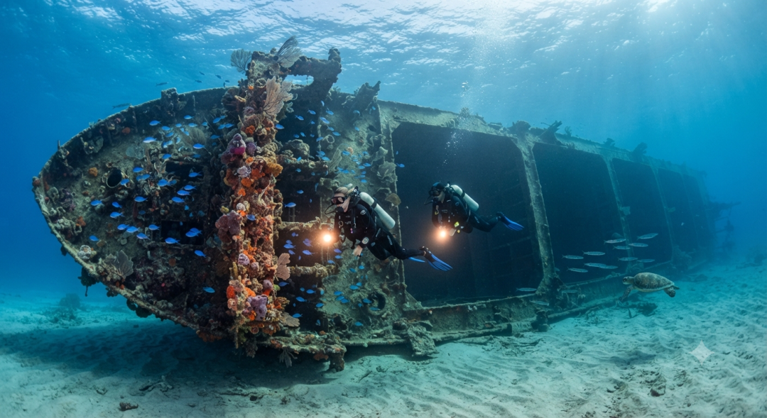 Scuba Diving at Antilla Shipwreck