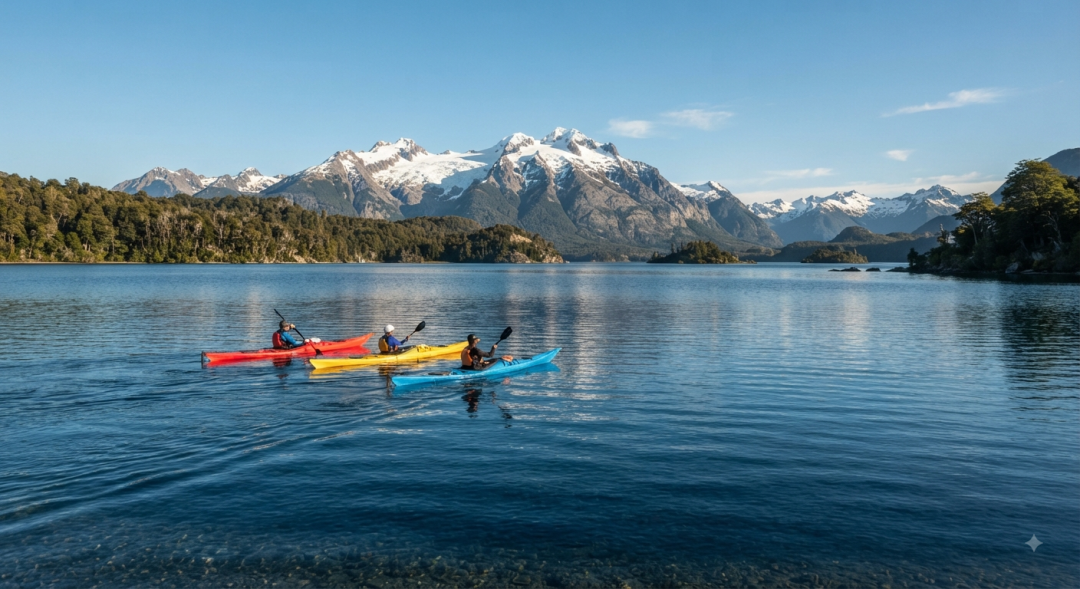 Kayaking in Nahuel Huapi Lake