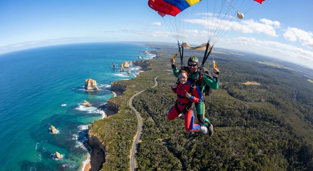 Skydiving Over the Great Ocean Road