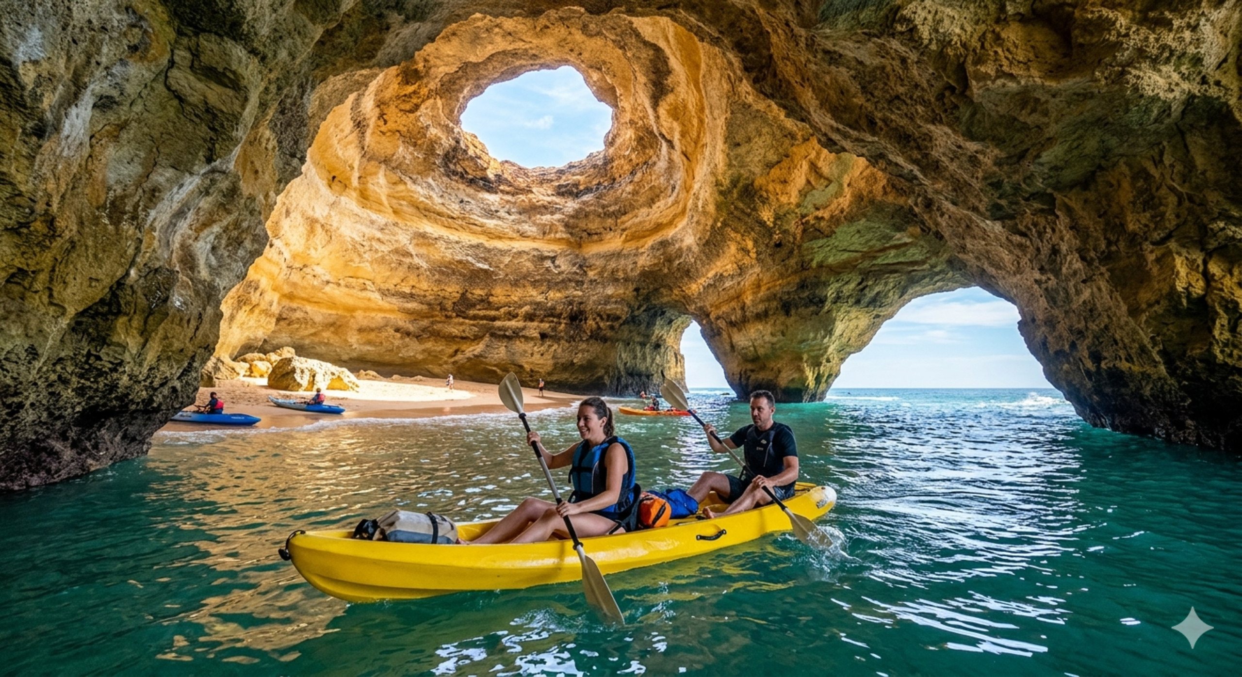 Kayaking in the Algarve Caves