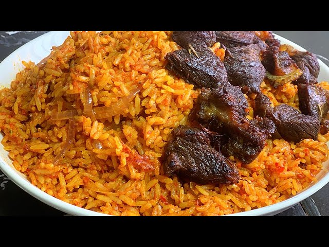 Jollof rice with meat
