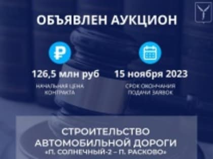 Объявлен аукцион