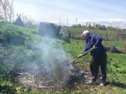 После разведки дроном саратовские дачники потушили горевший мусор