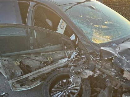 На трассе в Саратове столкнулись микроавтобус и "Форд". Пострадали трое взрослых и младенец