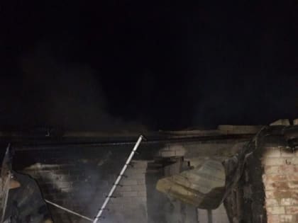Под Татищевом сгорел пустующий кирпичный дом