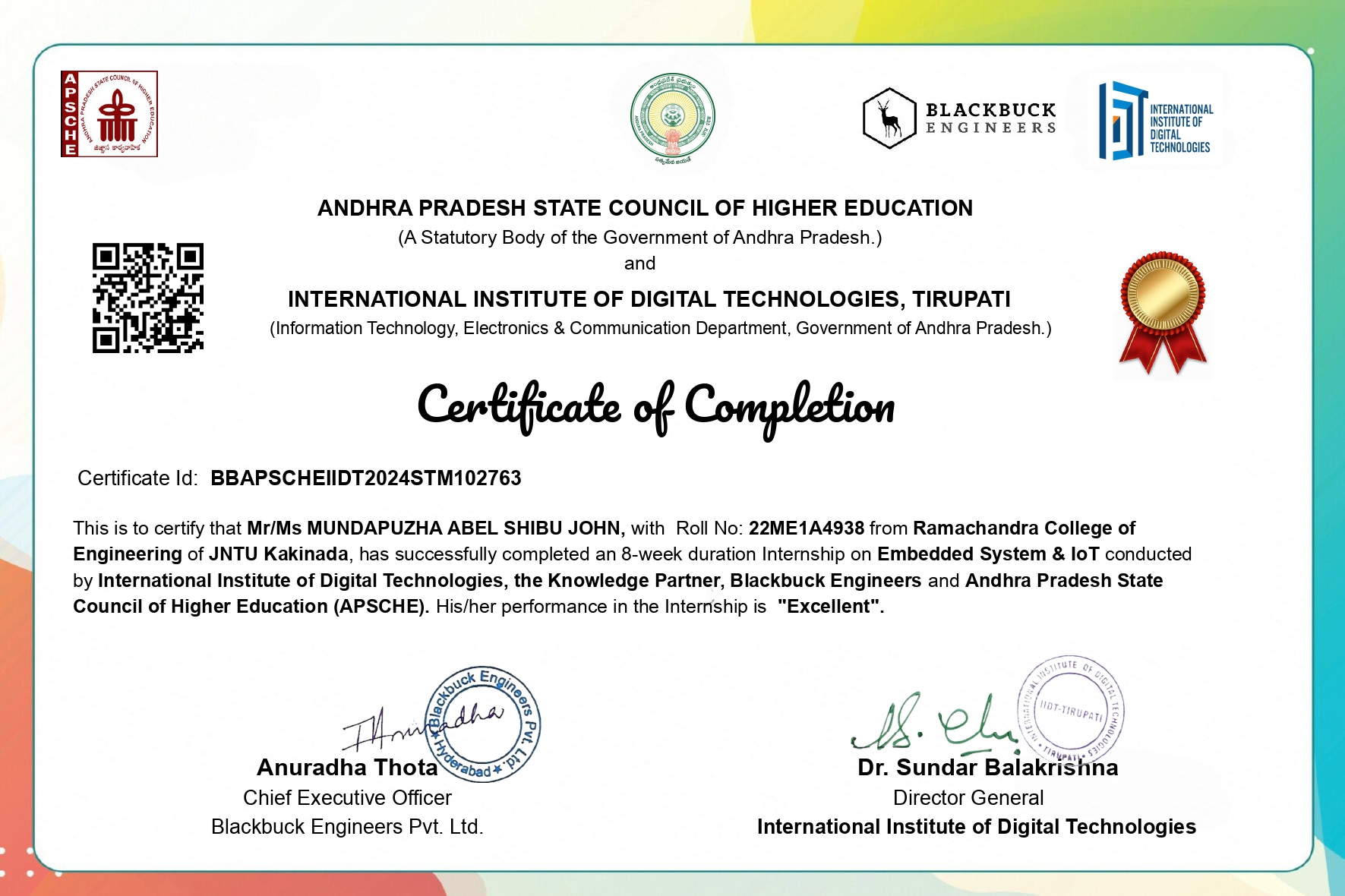  Embedded Systems & IoT– Black Bucks / Edunet Foundation