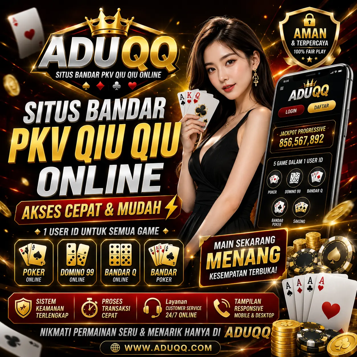 ADUQQ || Daftar Situs Bandar Poker Qiu Qiu Online Akses Cepat & Aman 100% Auto Cuan