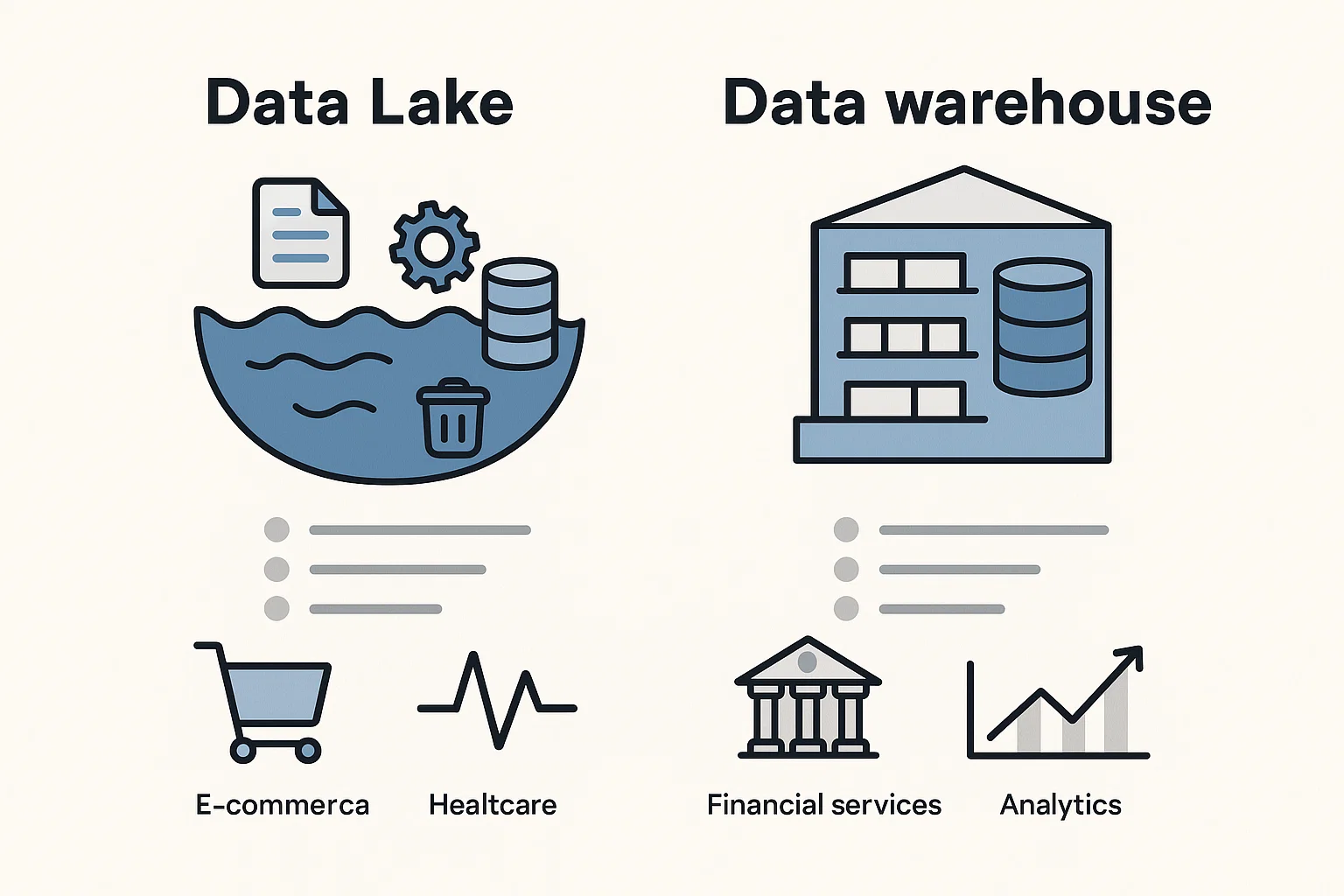 Data Lakes vs Data Warehouses: ¿Cuál necesita tu negocio para optimizar la gestión de datos?