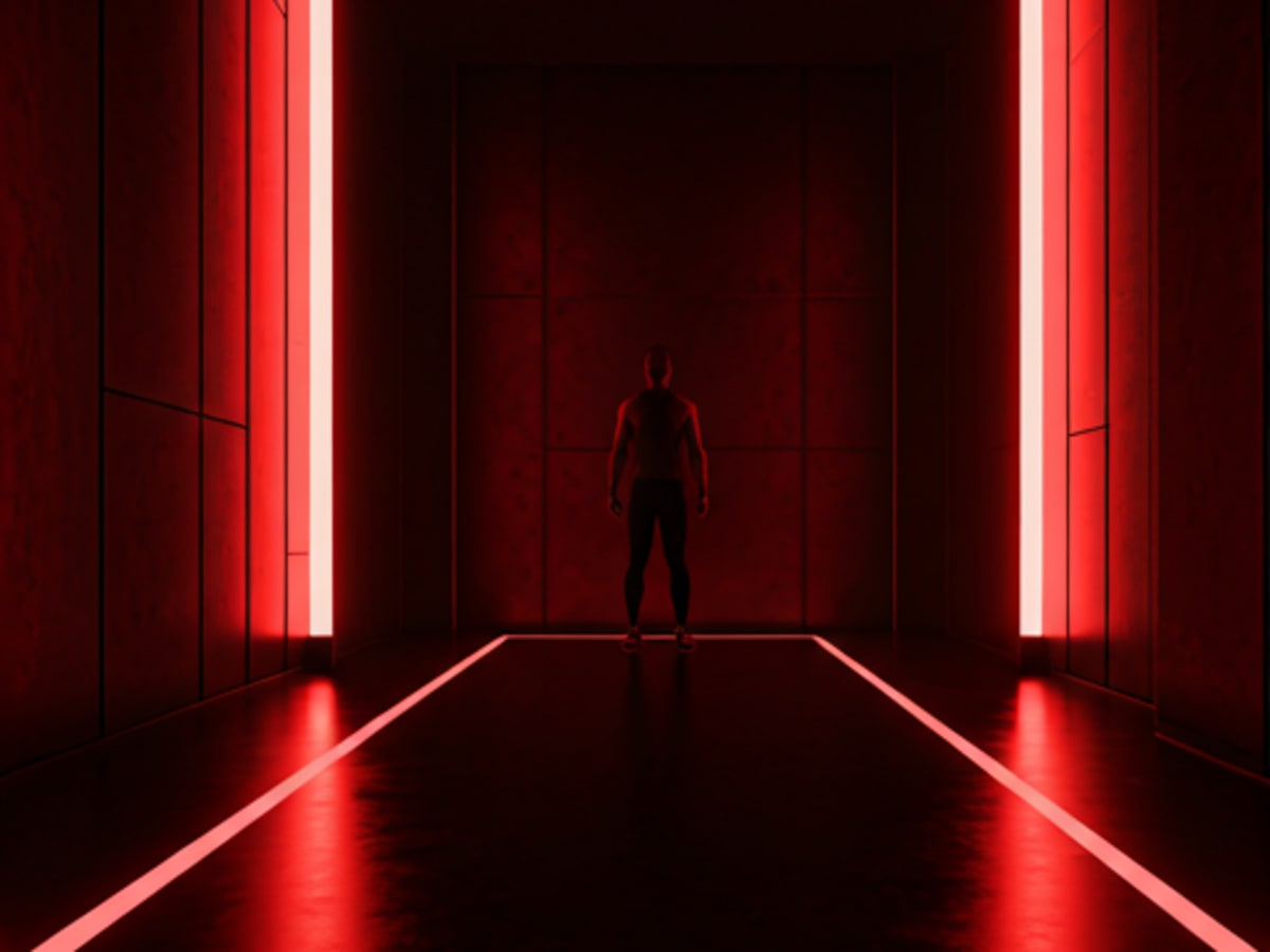 Cabine de Red Light Therapy para fotobiomodulação muscular