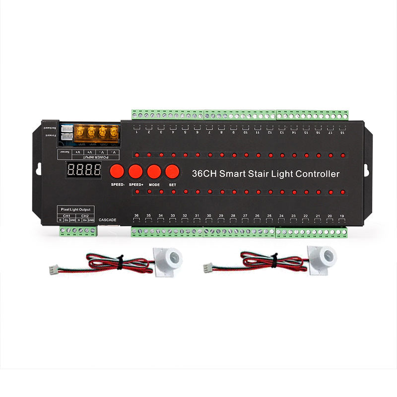 Staircase Controller Aluminium Body | Bluetooth Control | Side Wall Light | 36 Channels | 12V/24V Support