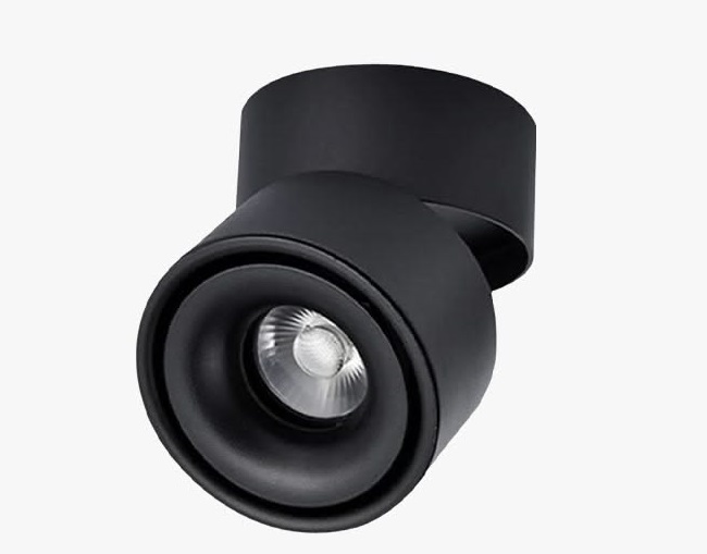 Surface Mounted Adjustable COB LED Spot Light – 12W Aluminum Body, Black & White Finish