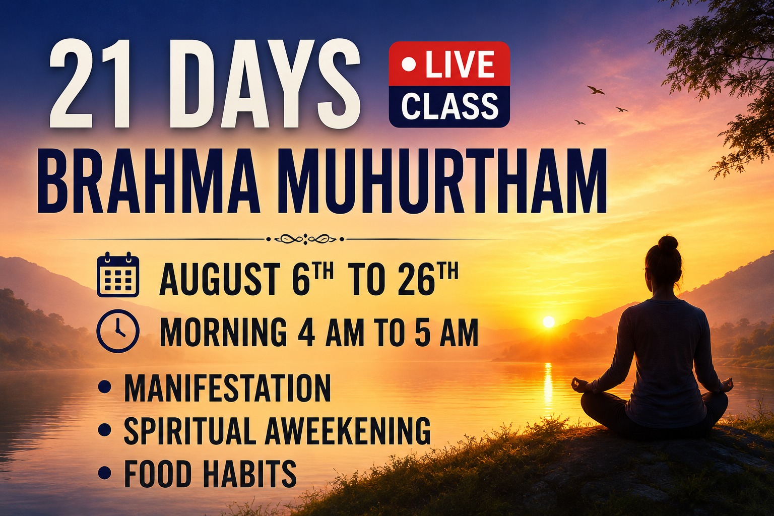 21 Days Brahma Muhurtham Live Class