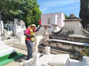 Imagen SSG previene riesgos sanitarios en los panteones de los 46 municipios.