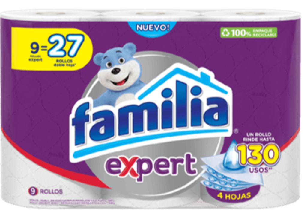 PAPEL FAMILIA EXPERT 4 HOJAS 32 MTS x 9 ROLLOS x 4 PQ