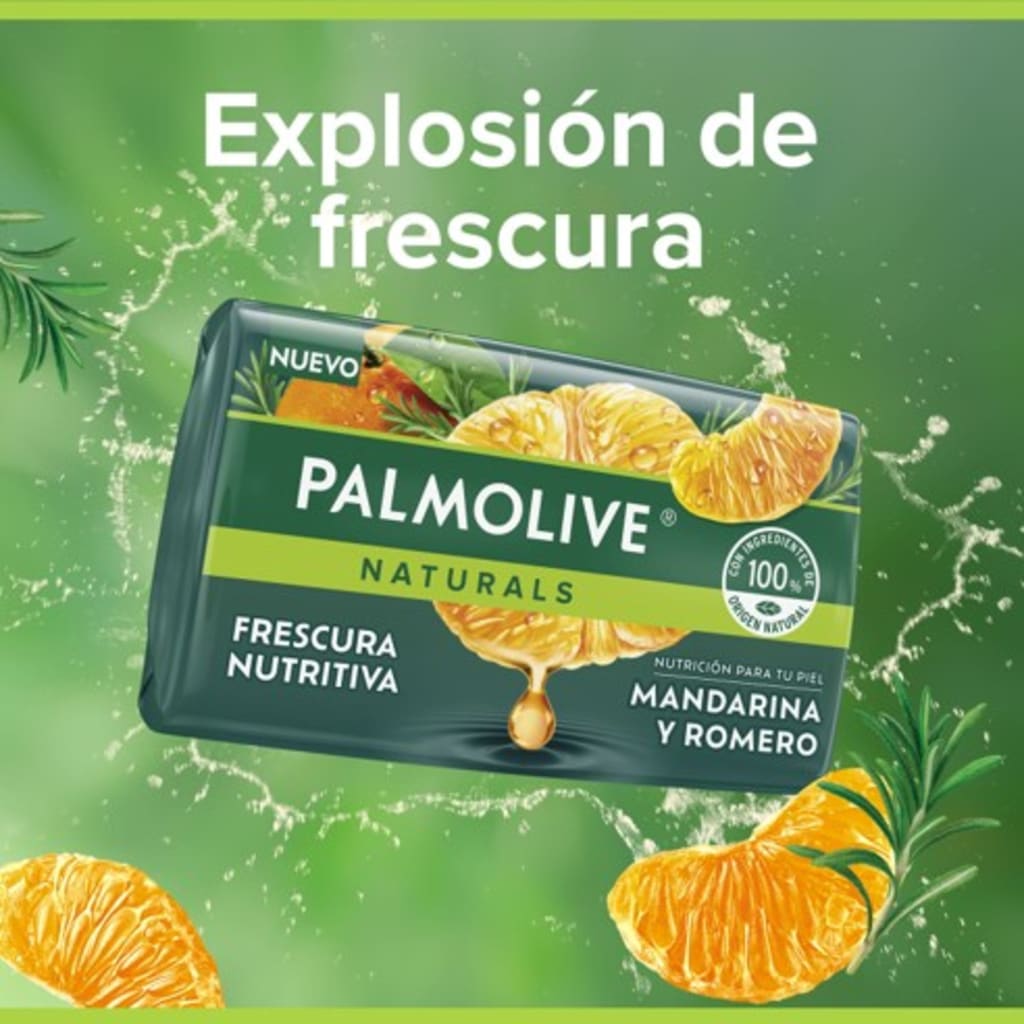 JABON PALMOLIVE MANDARINA Y ROMERO 110 GRS