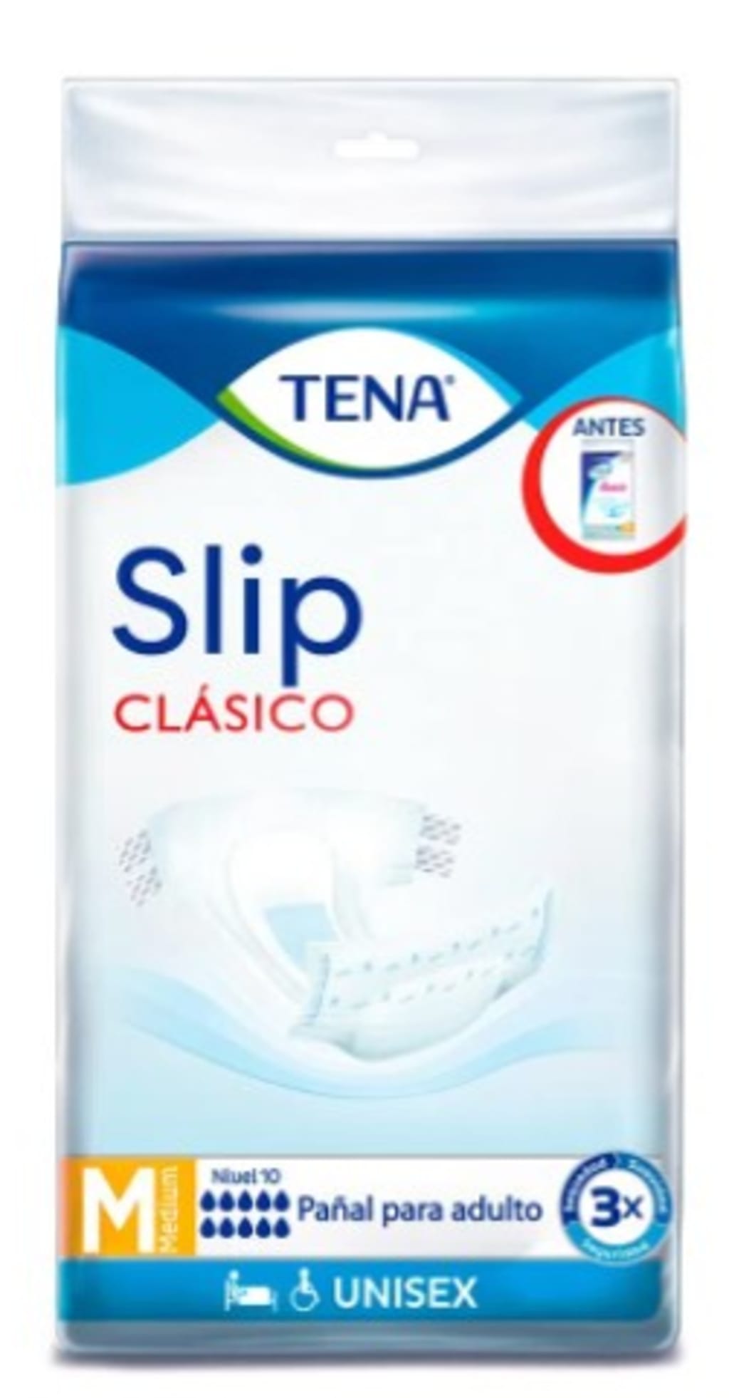 TENA BASIC / SLIP CLASICO MEDIANO (M) DROGUERIAS x 24 UNDS
