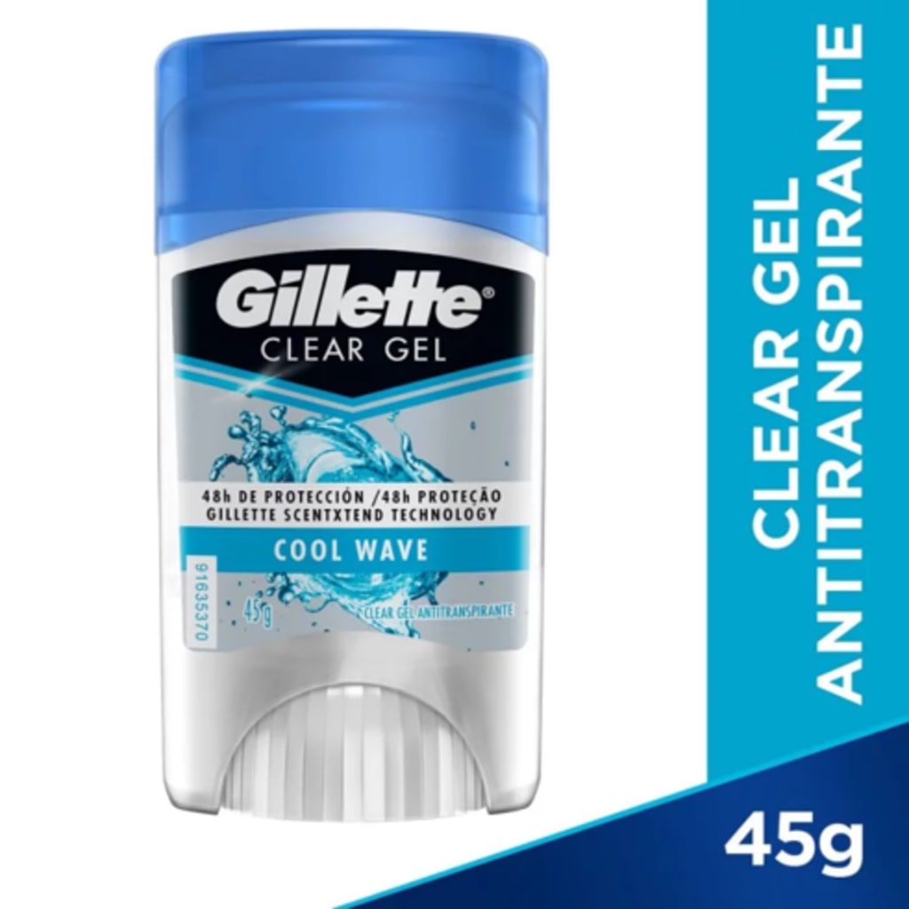 DESODORANTE GILLETE CLEAR GEL COOL WAVE 45 GRS
