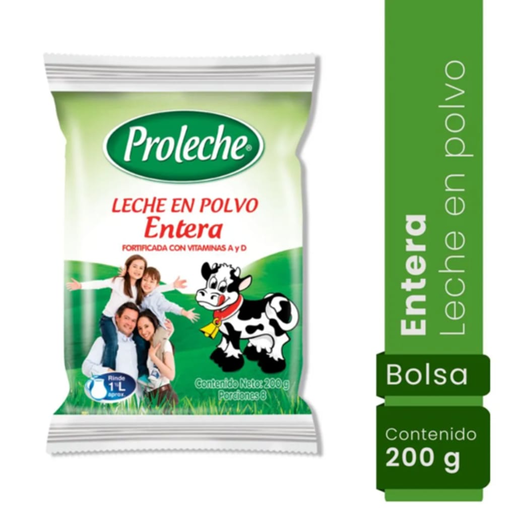 LECHE EN POLVO PROLECHE ENTERA BOLSA 200 GRS