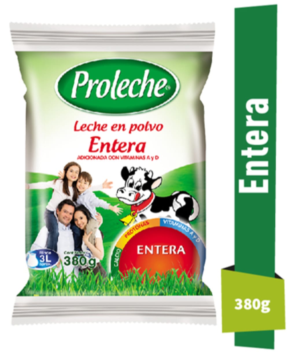 LECHE EN POLVO PROLECHE ENTERA BOLSA 380 GRS