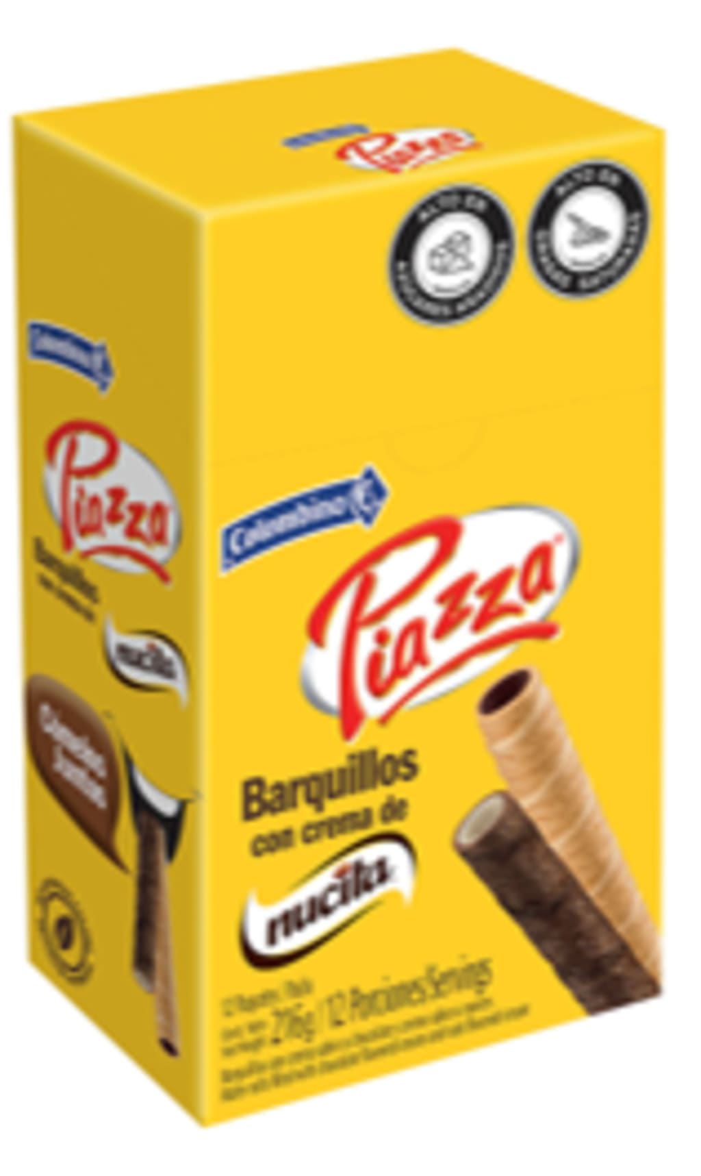 BARQUILLO PIAZZA CON CREMA NUCITA x 12 UND x 12 DPL