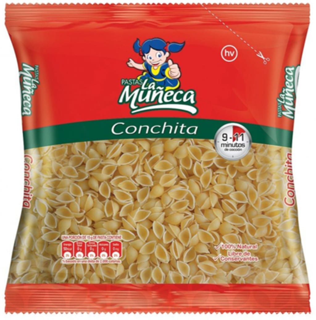 PASTA LA MUÑECA CONCHITAS 250 GRS x 24