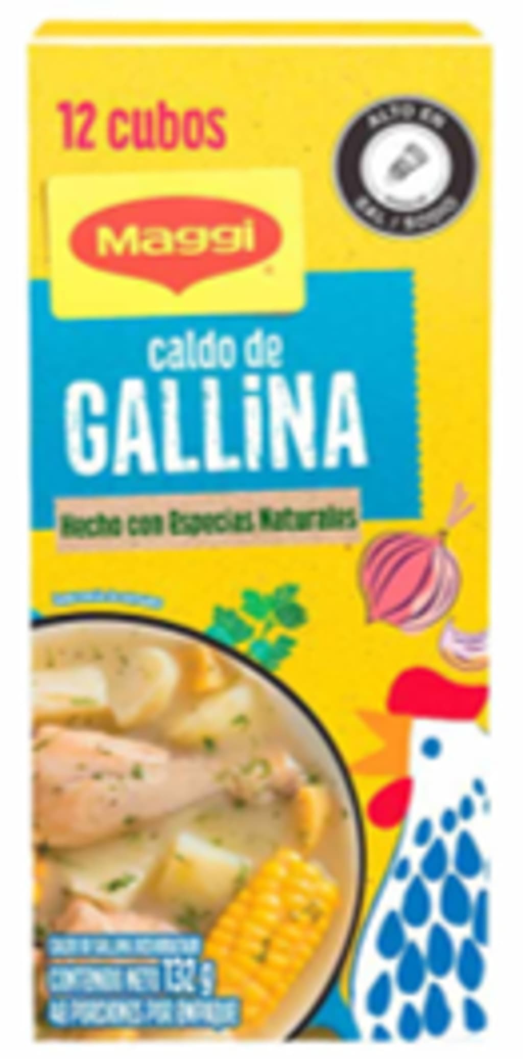 CALDO MAGGI GALLINA 12 CUBOS (132 GRS) x 27
