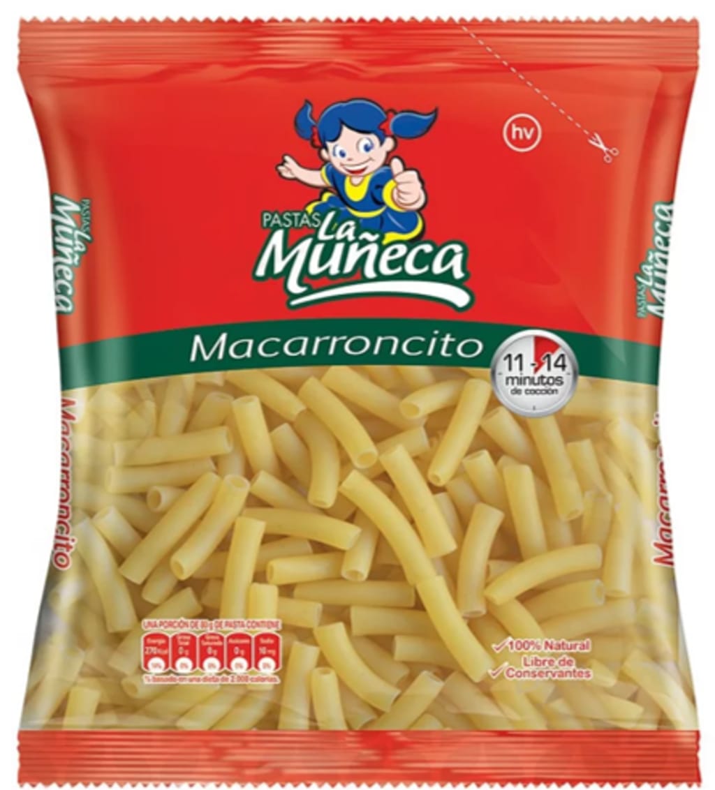 PASTA LA MUÑECA MACARRONCITO 250 GRS x 24