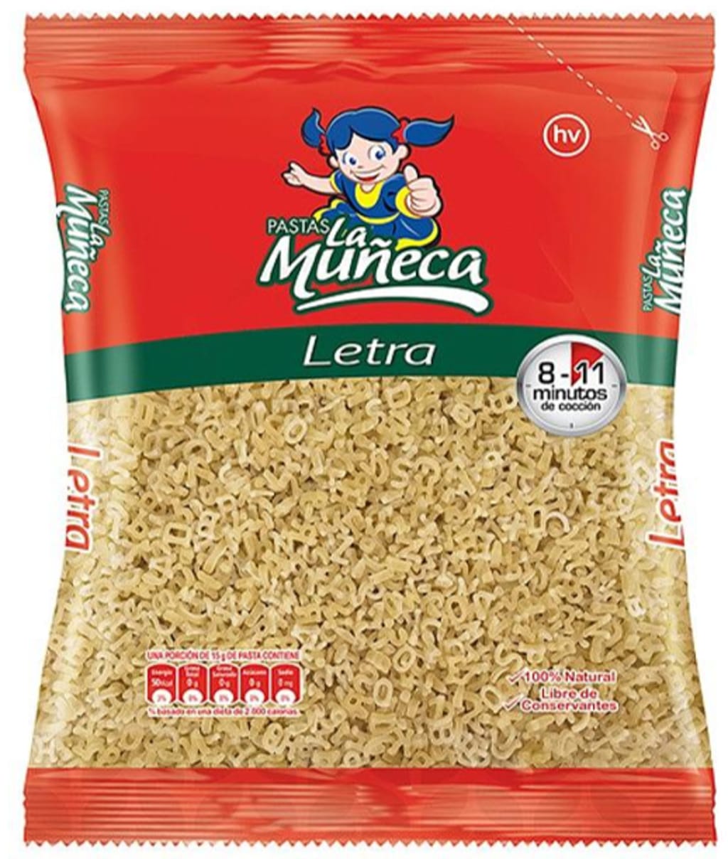 PASTA LA MUÑECA LETRAS 250 GRS
