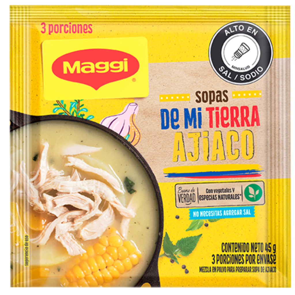 SOPA DEL DIA MAGGI AJIACO 45 GRS x 18 SOBRES