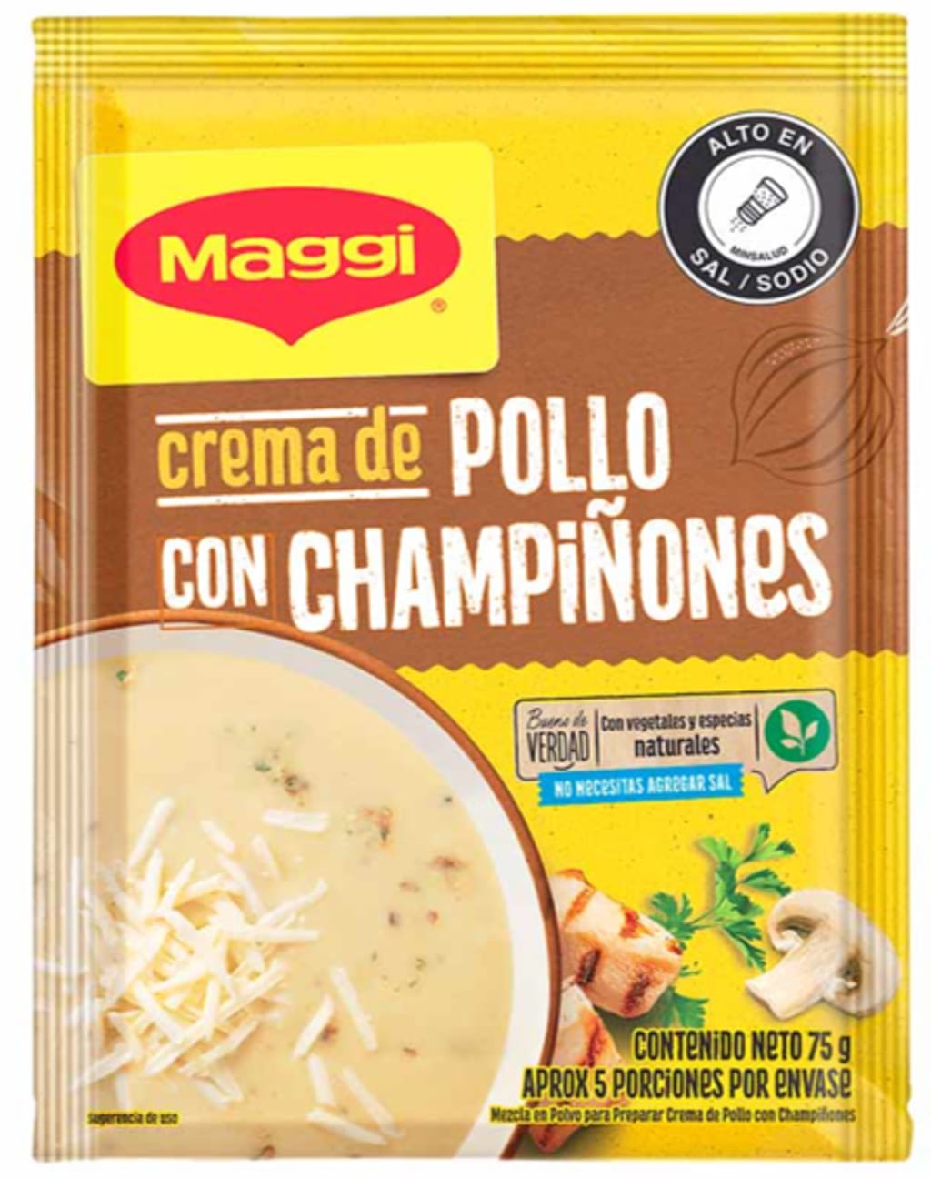 CREMA GOURMET MAGGI POLLO CHAMPIÑONES 60 GRS