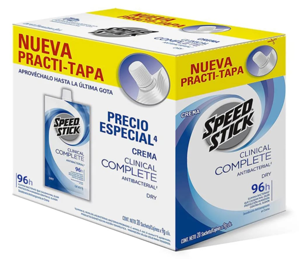 DESODORANTE SPEED STICK CREMA CLINICAL MEN DRY x 20 SOBRES