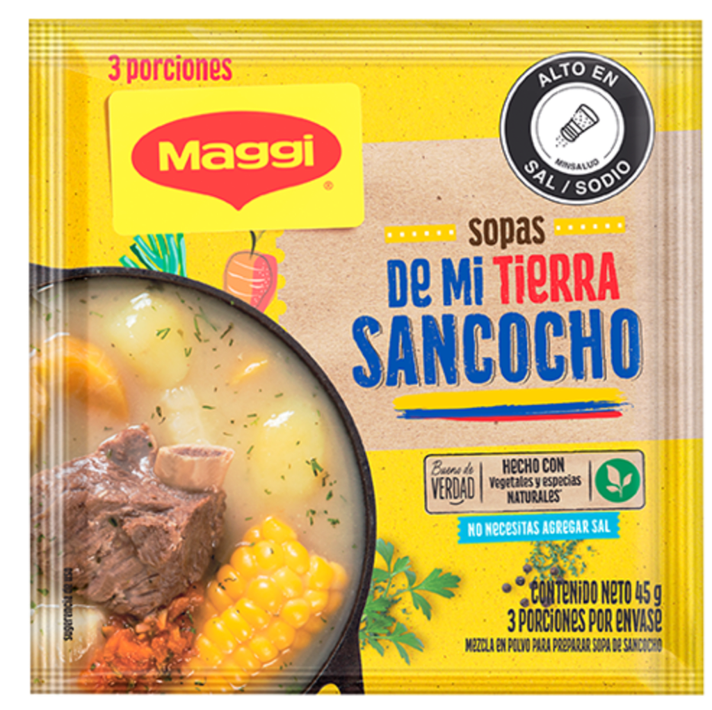 SOPA DEL DIA MAGGI SANCOCHO 45 GRS x 18 SOBRES
