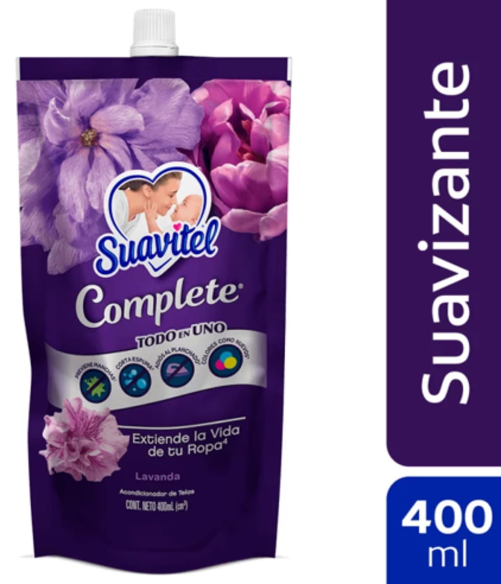 SUAVIZANTE SUAVITEL COMPLETE LAVANDA 400 ML x 24 UN