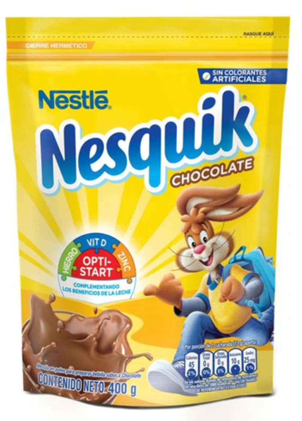 NESQUIK BOLSA CHOCOLATE 400 GRS x 16