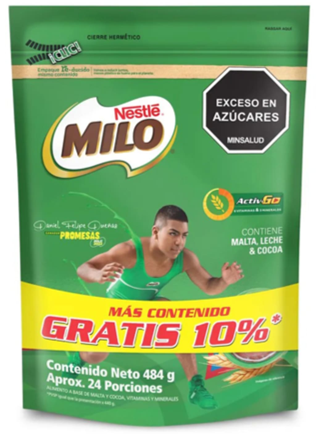 MILO DOYPACK ZIPPER PAGUE 440 GRS LLEVE 484 GRS